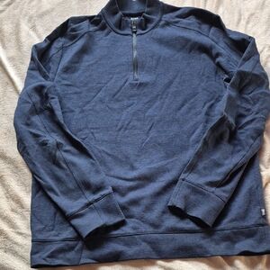 BOSS Men's Navy Blue Half-Zip Sweater